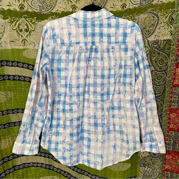 Pilcro x Anthropologie The Cate Tie-Dye Button Down Top Size Medium - Picture 11 of 16